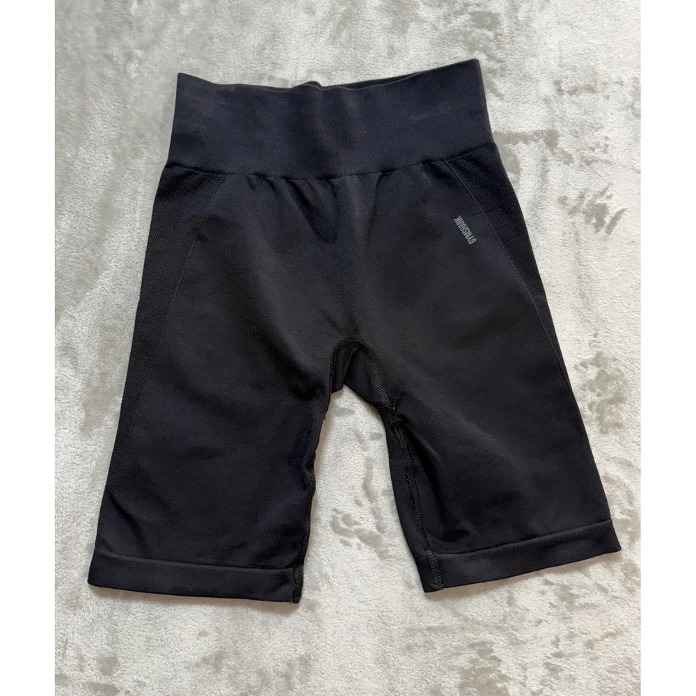 Gymshark Vital Seamless 2.0 Black Biker Shorts Womens Size M Workout Athleisure